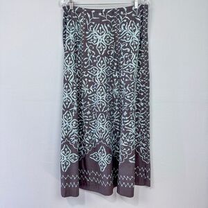 Soft Surroundings Gray and Blue Maxi Skirt